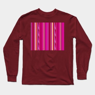 Pink Funky Stripes Long Sleeve T-Shirt